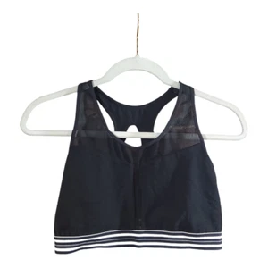 Reggiseno Athleta Contender Racerback Track in bianco e nero allenamento yoga donna M - Foto 1 di 6