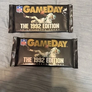 1992 GameDay NFL Football Trading Cards Single Foil Pack 12 Karten - Bild 1 von 2