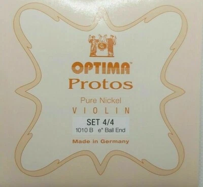 MUTA SET CORDE VIOLINO 4/4 OPTIMA PROTOS 1010B NICHEL MI PALLINO NICHEL - Immagine 1 di 2