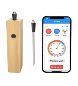 Termometro carne wireless intelligente controllo APP sonda Bluetooth - JX168 - Foto 1 di 6