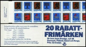Sweden 1492-1495a booklet,MNH.Michel 1278-1281 MH 98. Provincial Arms,1984. - Picture 1 of 1