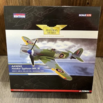 Corgi Hawker Typhoon Mk.IB SW417  RAF Germany 1945. 1:72 AA36503 New Retired NIB - Image 1 of 4