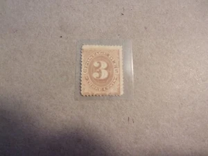 USA Used, 1879 issue, Scott #J3, 3 Cent Postage Due, Brown - Picture 1 of 1