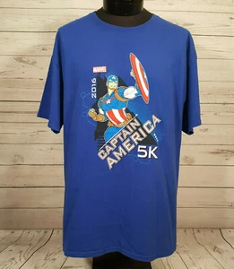 Captain America 5K T Shirt XL X-Large EUC 2016 Marvel Comics Shield INV1899 - Picture 1 of 9