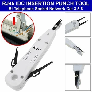 KRONE STYLE IDC INSERTION PUNCH PUSH DOWN TOOL BT TELEPHONE SOCKET NETWORK RJ45 - Picture 1 of 12