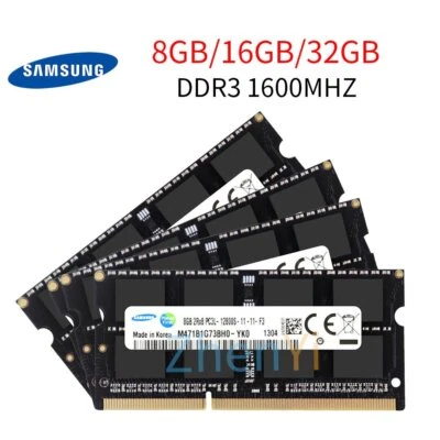 Samsung 32GB 16GB 8GB DDR3L 1600MHz PC3L-12800S 204Pin Laptop Memory RAM LOT UK - Image 1 of 4