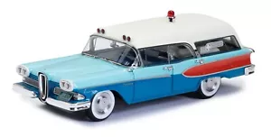 Nuovo ESVAL 1958 Edsel Corsair Ambulanza Memphian Carrozzeria Blu, Rosso e Bianco 1/43 - Foto 1 di 9