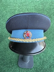 SOVIET ERA BULGARIAN AIR FORCE CAP WITH CAP BADGE - Picture 1 of 9