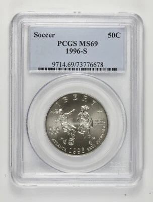 1996-S Soccer Olympic Commemorative Half MS69 PCGS Mint State 69 - Image 1 of 2