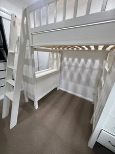 Pottery Barn Camp Loft Bunk Bed with Desk White - Picture 1 of 13