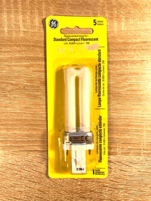 GE Replacement Lamp for Standard Compact Fluorescent 250 Lumens 5 Watts Bulb - Image 1 of 4