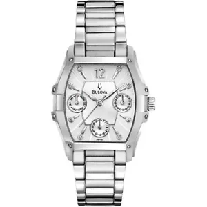 Bulova 96P127 Women's Wintermoor Stainless Steel Multi Function Tonneau Watch - Picture 1 of 3