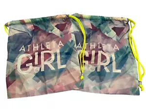 Lot 4 ATHLETA Colorful Athletic Gym Cinch Drawstring Shoe Storage Bags 14" x 15" - Picture 1 of 2