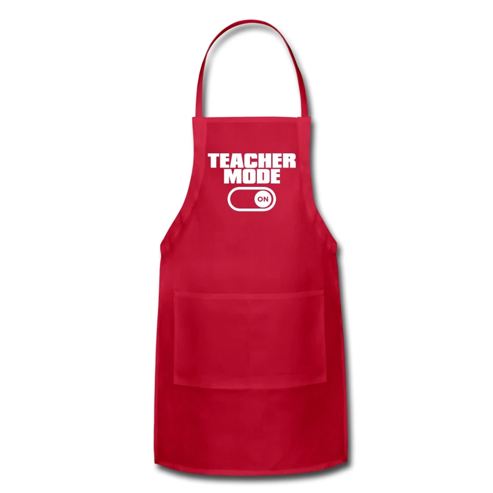 Teacher Apron with Pockets - Teacher Mode On Apron - Teacher Gift - Image 1 of 1