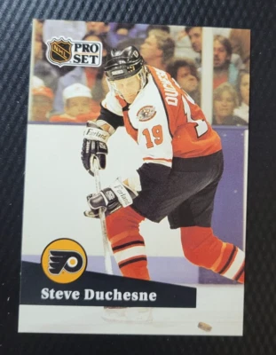 1991-92 Pro Set STEVE DUCHESNE Philadelphia Flyers Hockey NHL Card #448 - Image 1 of 2
