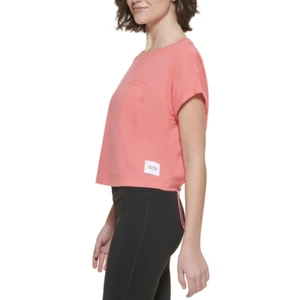 Calvin Klein Performance Womens Bungee Hem Pocket Active Cotton T-Shirt Medium - Picture 1 of 6