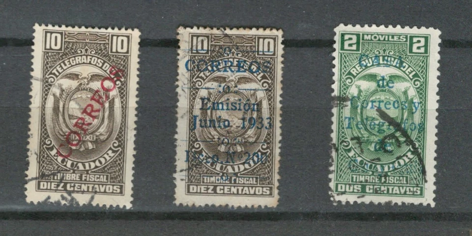 ECUADOR LATIN AMERICA SELECTION CLASSIC USED OFFICIAL FISCAL STAMPS LOT (LA 344) - Image 1 of 1