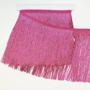 5 Yards of 8“ Long Chainette Fringe Tassel Trim. Lace Fabric for Garment Sewing, - Picture 1 of 12