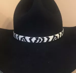 Western Seed Beaded Hat Band, Cowboy Hatband South West Native American style - Picture 1 of 4