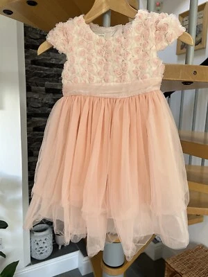 Stunning Monsoon Baby Girl Peach Party Dress - Age 18-24 Months - Image 1 of 4