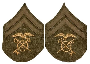 Original WWI U.S. Army  Corporal Quartermaster Soldier Felt Wool Chevrons Patch - Imagen 1 de 3