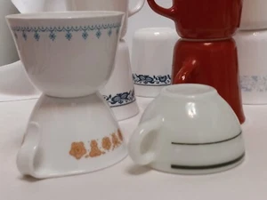 Lot of 15 vtg Pyrex Coffee Cup Mugs, Assorted, a nice variety, all excellent. - Picture 1 of 6