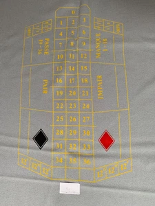 Roulette Tuch Schurwolle  grau Roulettetuch französisches  142cm x 136cm casino - Bild 1 von 2