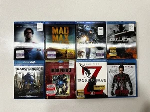 Set Of 8 Blue-Ray 3D, Blue Ray, DVD And Digital Copy Movies. Title Can Be Seen. - Picture 1 of 10