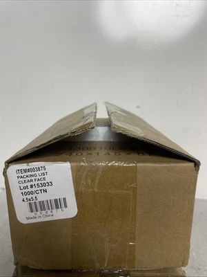 003875 packing list clear face 1000 count 4.5 x 5.5 inch - Image 1 of 2