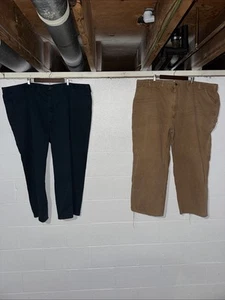 Carhartt Paket mit 2 Hosen Größe 54 x 30 Etikett 4XL Utility & blaue Jeans Denim gebraucht, in einwandfreiem Zustand siehe De - Bild 1 von 7