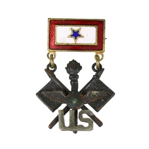 Pin raro de la Primera Guerra Mundial Ejército de los Estados Unidos Servicio Aéreo Cuerpo de Señales Hijo en Servicio - Imagen 1 de 4