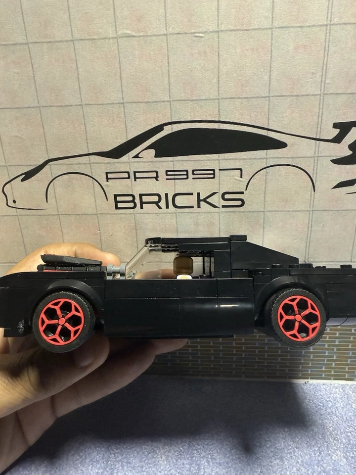 Llantas personalizadas 4 piezas rojas y negras impresas en 3D PLA para LEGO Speed Champions Foto 1 de 4
