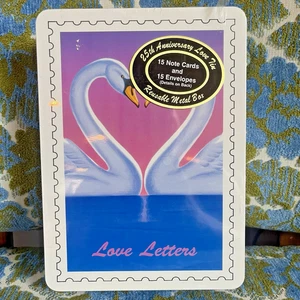 Vintage 1997 USPS Love Stamp Stationary Note Card Swan Tin SEALED NOS - Bild 1 von 4