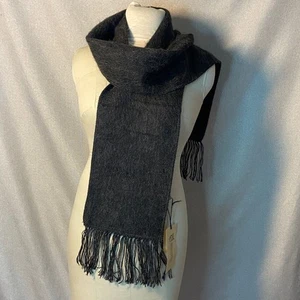 Peruvian Link 100% Alpaka Herren/Damen grau Fransen Schal. " Neu. - Bild 1 von 7