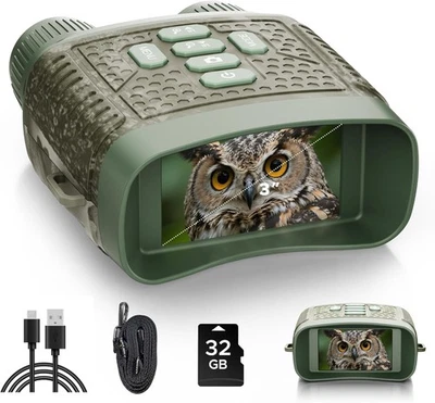 10X Zoom Digital Night Vision Binoculars Device 4K Infrared Night Vision Goggles - Image 1 of 4