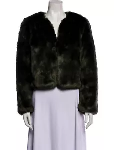 Lovers + Friends Revolve Adora Black Faux Fur Teddy Sherpa Jacket Coat Size XS - Picture 1 of 6