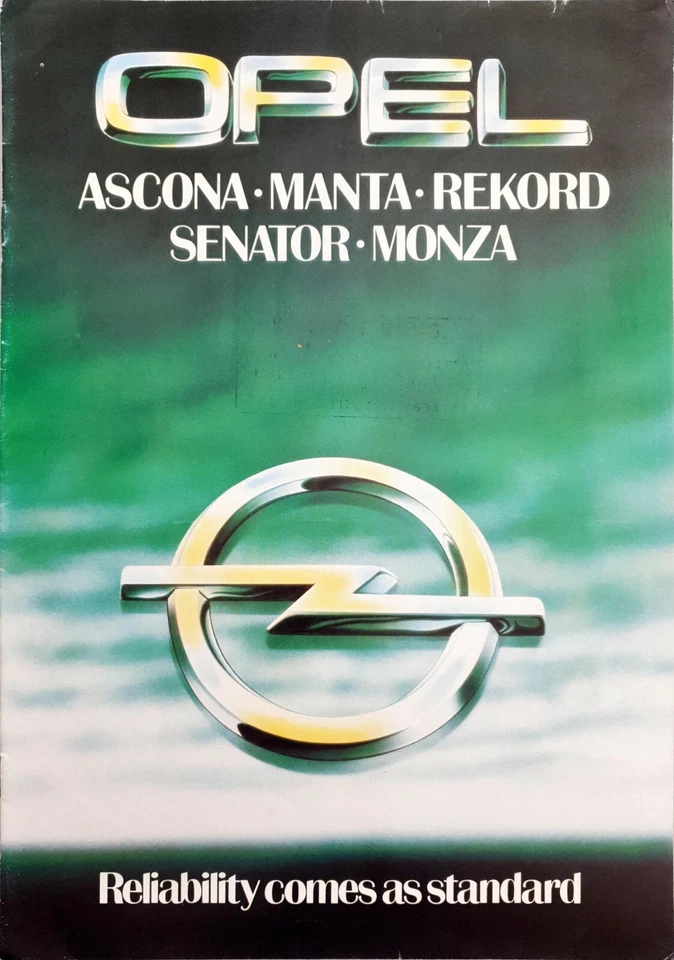 Opel Ascona Manta Rekord Senator Monza Brochure 1980 - Image 1 of 1