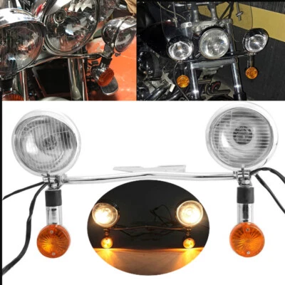Kit de lâmpada de seta barra neblina luzes de passagem para Harley Sportster Dyna - Imagem 1 de 4