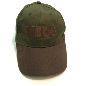 NRA National Rifle Association Logo Brown / Olive Adult Hat Cap Size 58 CM - Picture 1 of 4