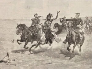 Arrest of a Blackfeet murderer 1888 by Frederic Remington Western Art Print - Picture 1 of 3