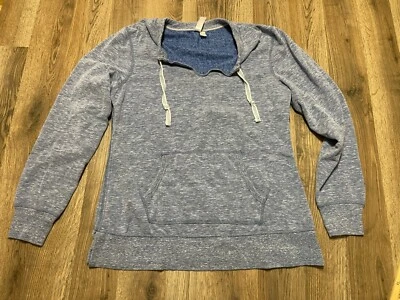 Зеленый чай свитер, женский размер большой, синий, пуловер, v-образным вырезом, шнурок - Изображение 1 из 4