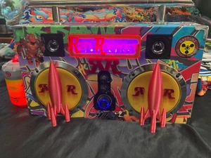 Fallout Radiation King - Fan Art Red Rocket Rocket Ranger themed boom box radio - Picture 1 of 5