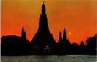Wat Arun Temple Of Dawn Thonburi Thailand Scenic Dawn Chrome Postcard