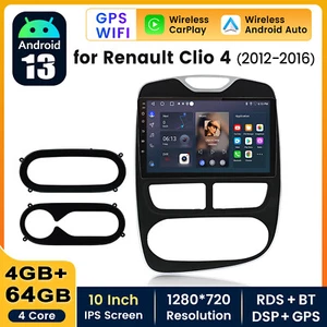 4+64G Android 13 For Renault Clio 4 2012-2016 Apple Carplay Car Radio GPS Nav BT - Picture 1 of 13
