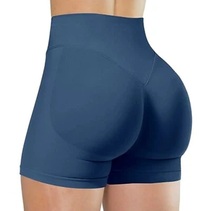 Pantalones Cortos de Yoga de Cintura Alta de Verano Moda y Sexy Correr Fitness Pantalones Sólidos - Imagen 1 de 4