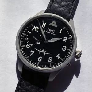 Rare Big Mens Swiss Military Wristwatch IWC Schaffhausen Steel Case Pilots WW2 - Picture 1 of 20