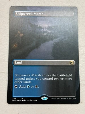 MTG Innistrad: Midnight Hunt SHIPWRECK MARSH Borderless NM (BIN0422) - Image 1 of 2