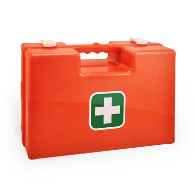 MEDICALCORNER24 Verbandskasten Erste-Hilfe Koffer Betriebsverbandkasten Wandhalter 27x19x9,5cm