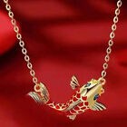 Red Lucky Fish Pendant Koi Necklaces For Women Jewelry Cute AccessoriY7