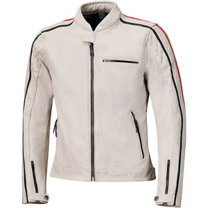 Men's Motorcycle Leather Jacket 54 - HELD Brixham - Gray-Red - Picture 1 of 4